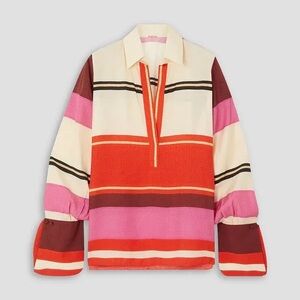 JOHANNA ORTIZ 
Peruda Striped Satinjacquard Blouse